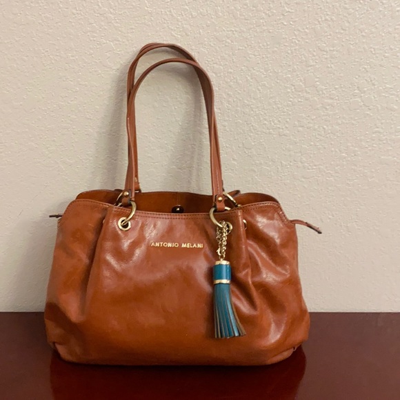 ANTONIO MELANI Handbags - ANTONIO MELANI BROWN LEATHER BAG